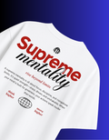 WHITE SUPREME MENTALITY T-SHIRT