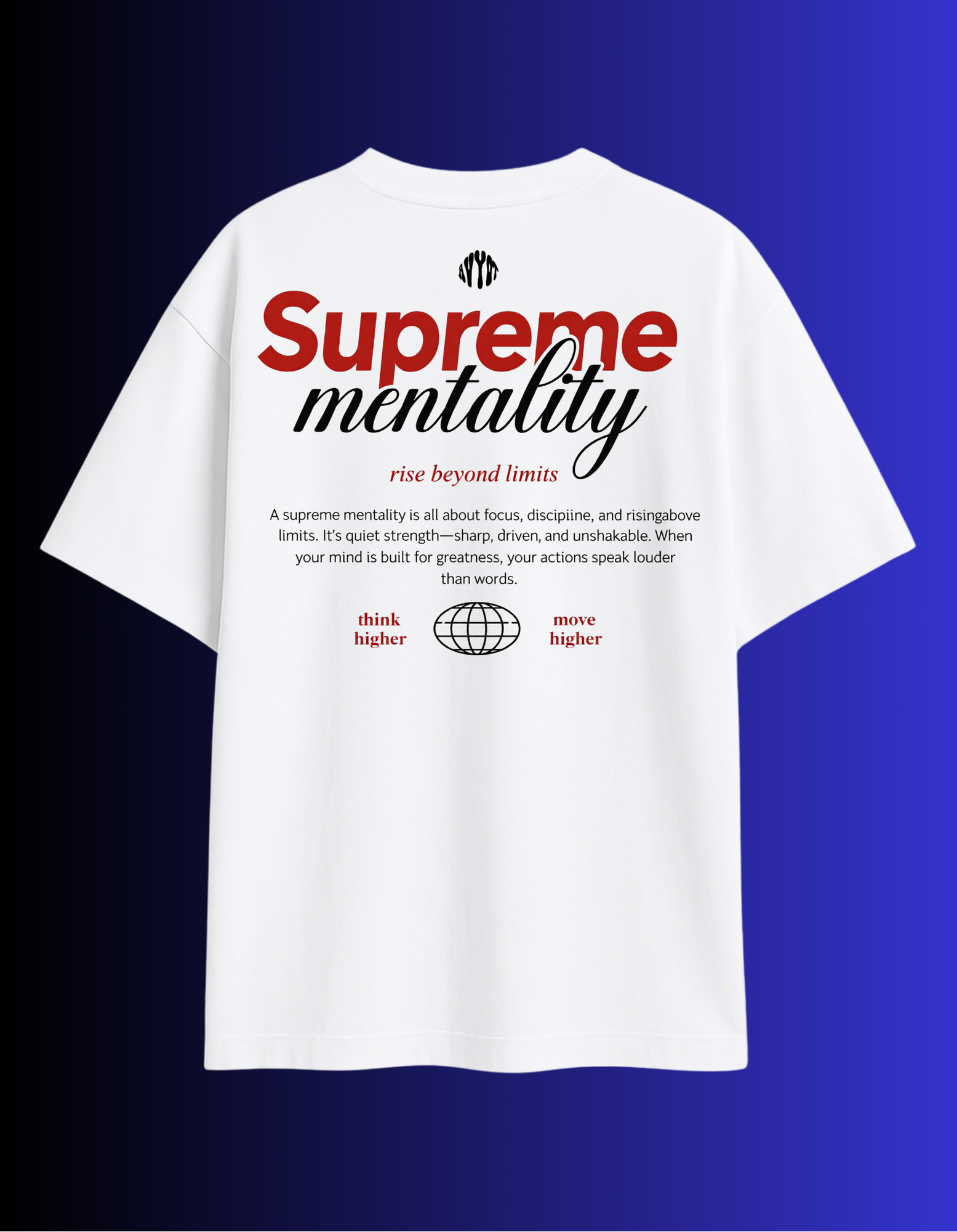 WHITE SUPREME MENTALITY T-SHIRT