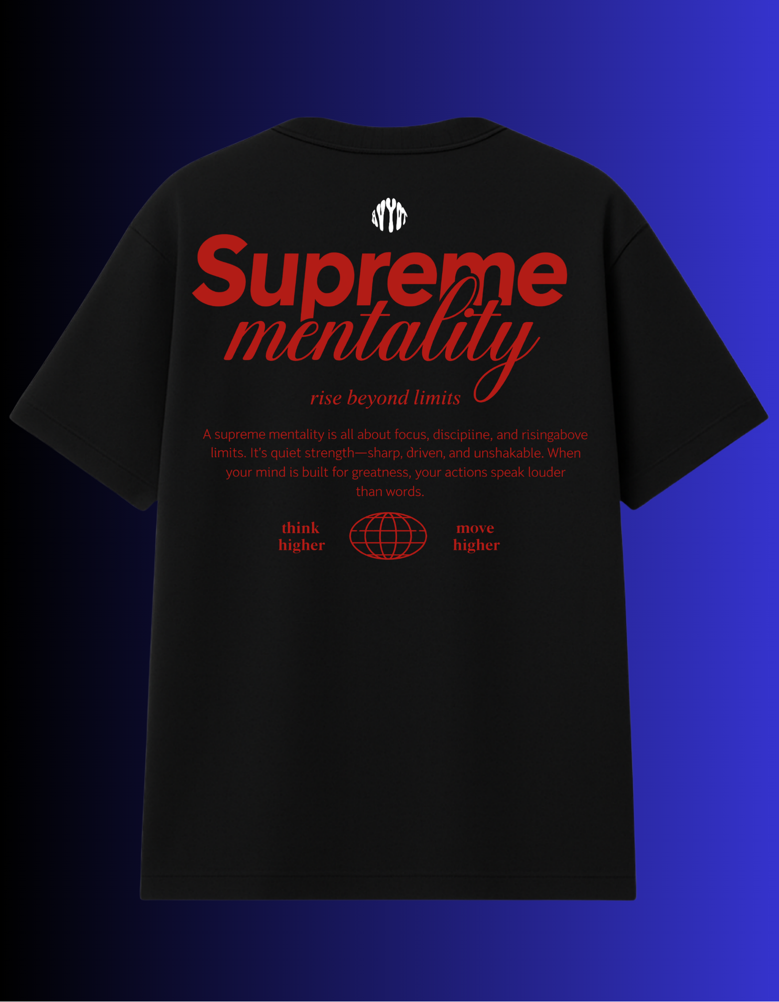 BLACK SUPREME MENTALITY T-SHIRT