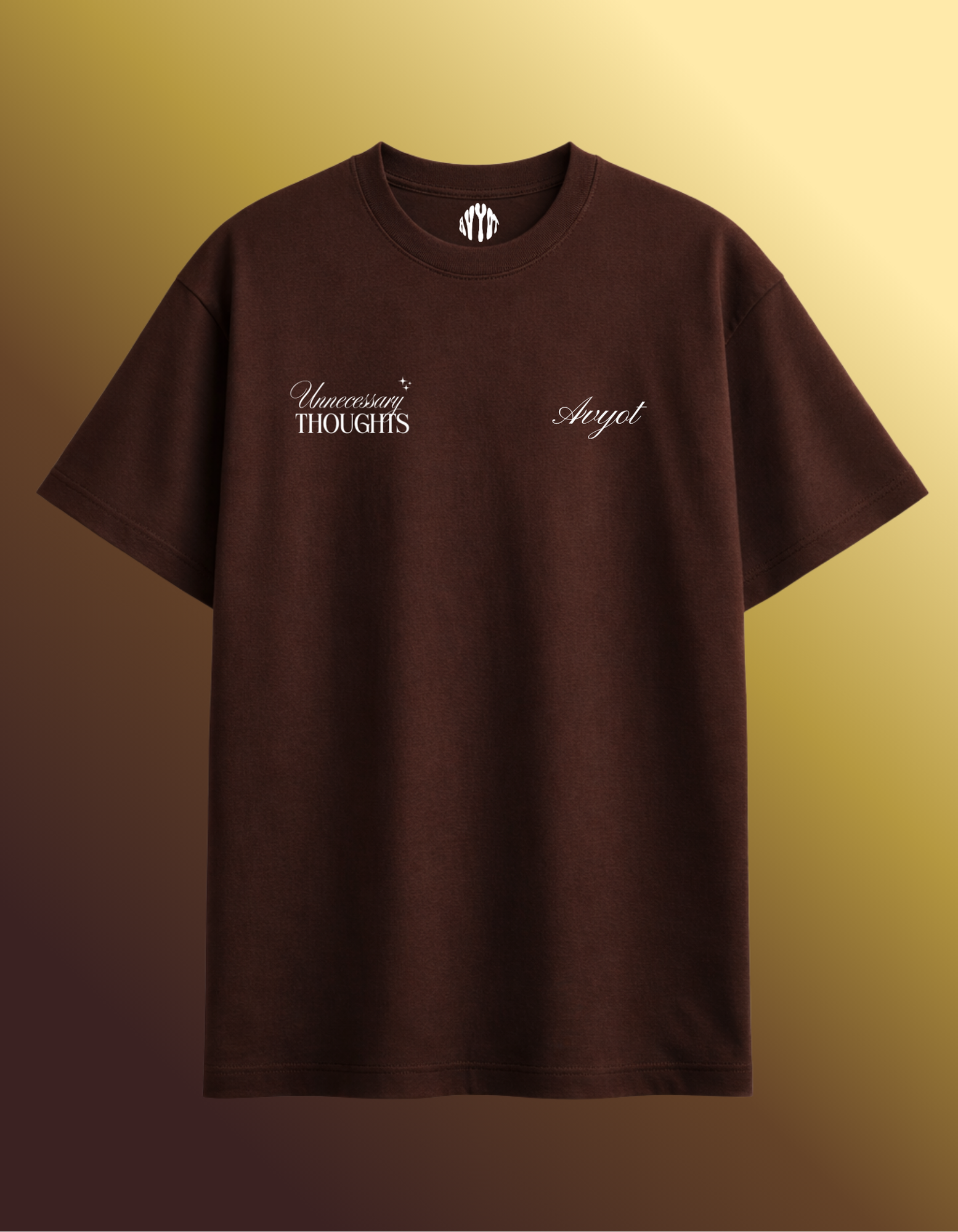 COFFEE BROWN UNNECESSARY THOUGHTS T-SHIRT