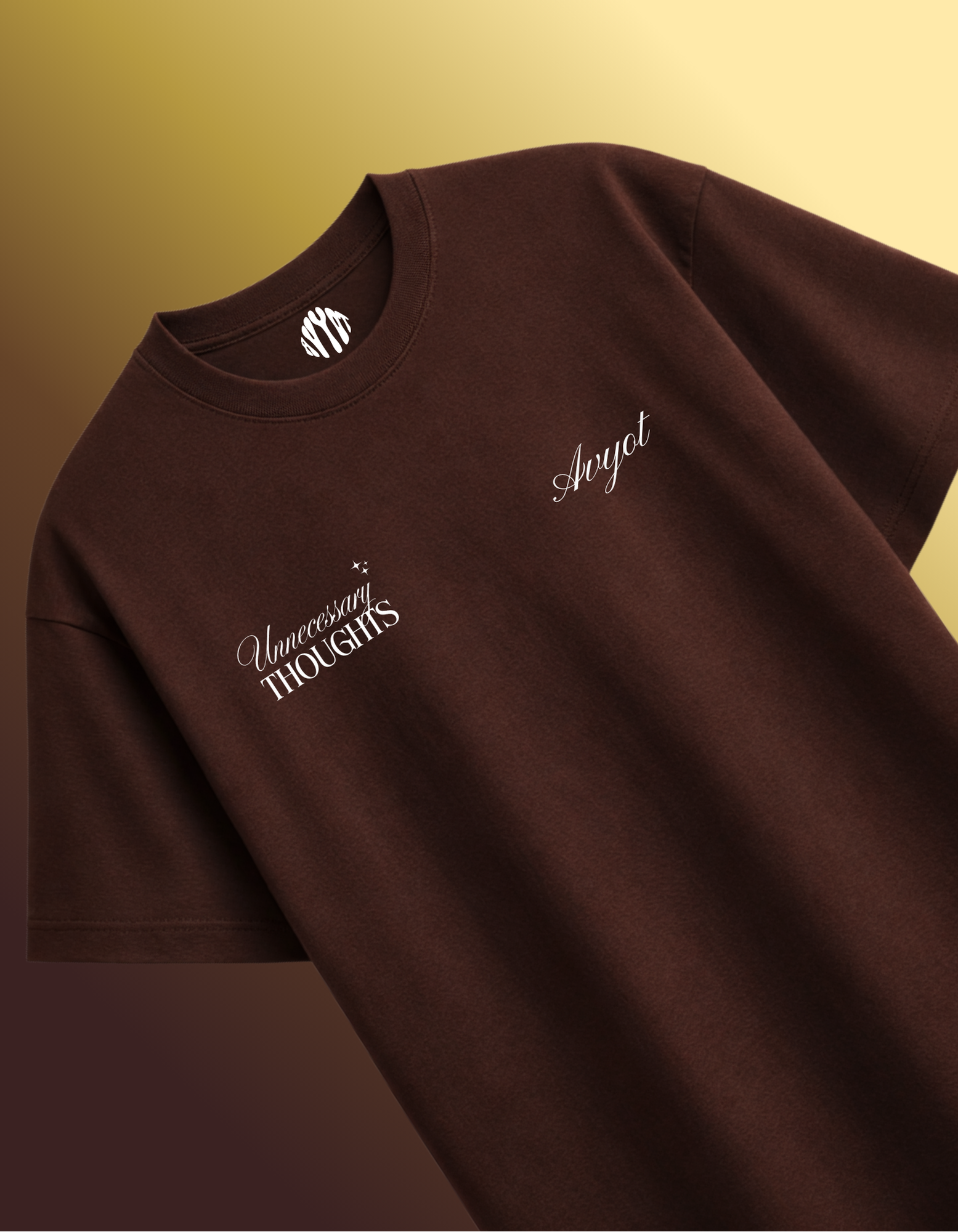 COFFEE BROWN UNNECESSARY THOUGHTS T-SHIRT