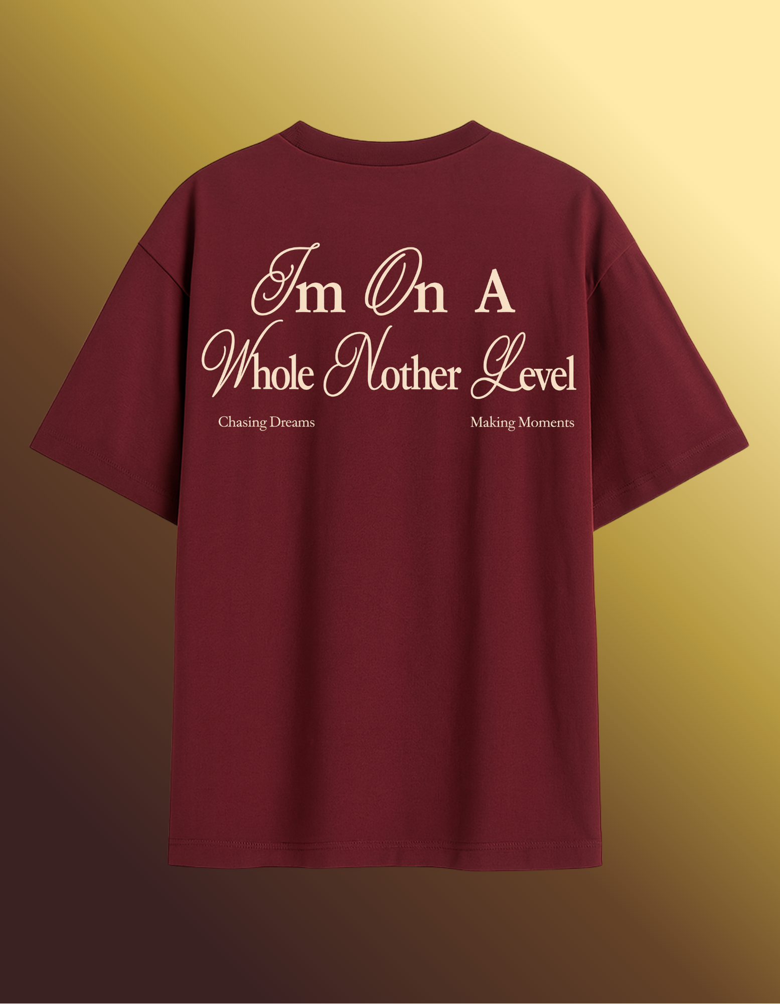 MAROON WHOLE ANOTHER LEVEL T-SHIRT