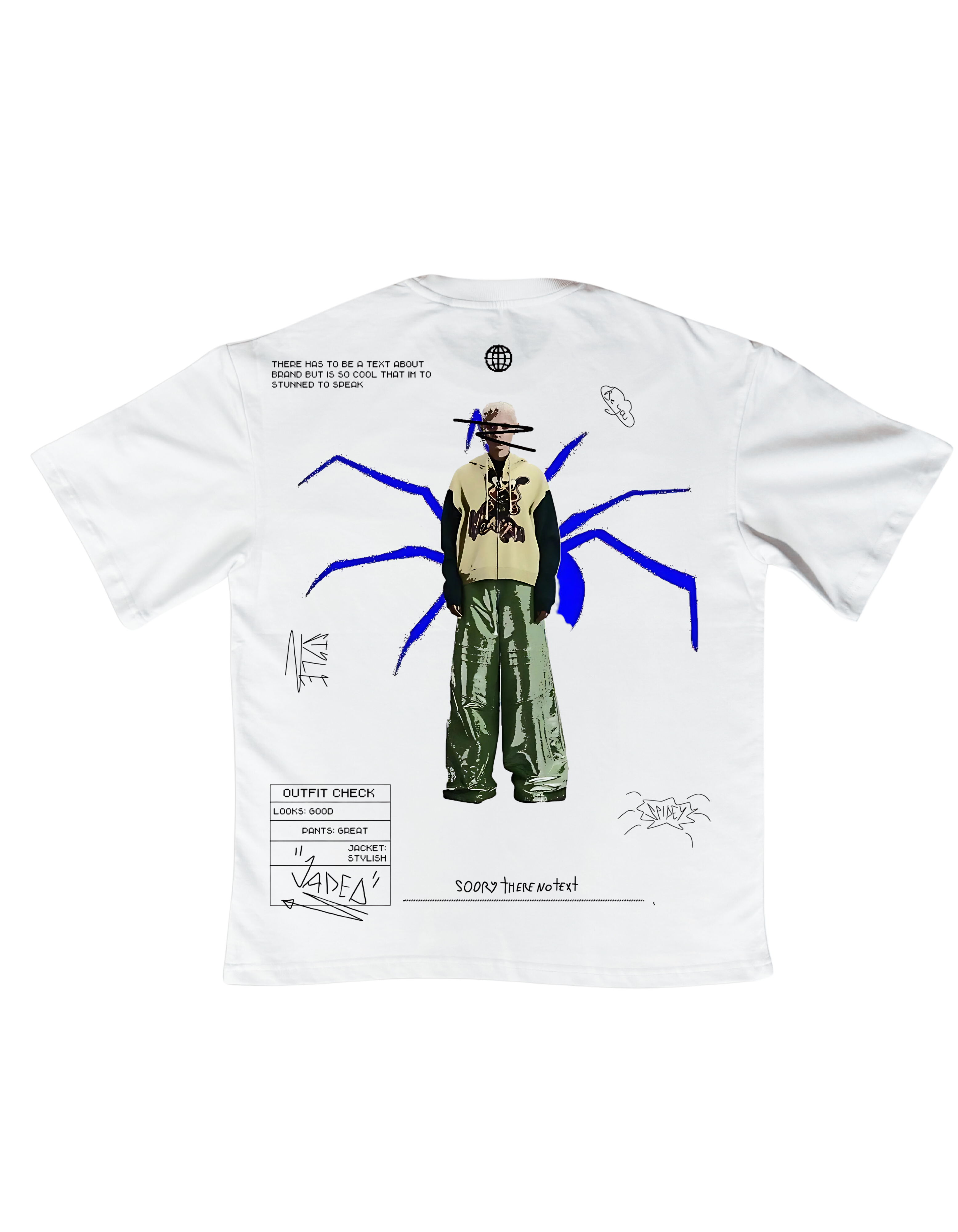 Spider design Oversized T-Shirt