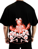 "Fired Skelton" Oversized T-shirt