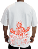 "Fired Skelton" Oversized T-shirt