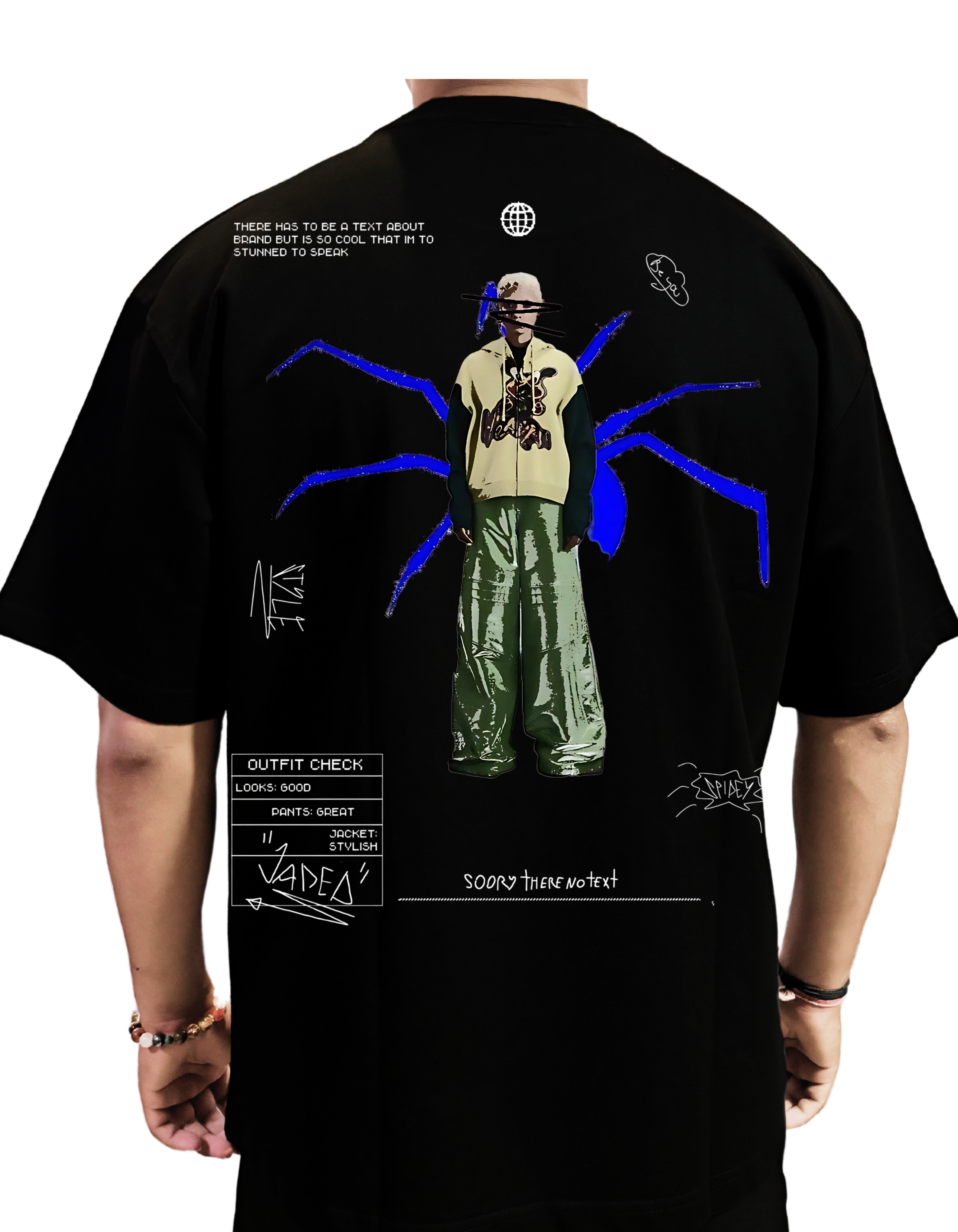 Spider design Oversized T-Shirt