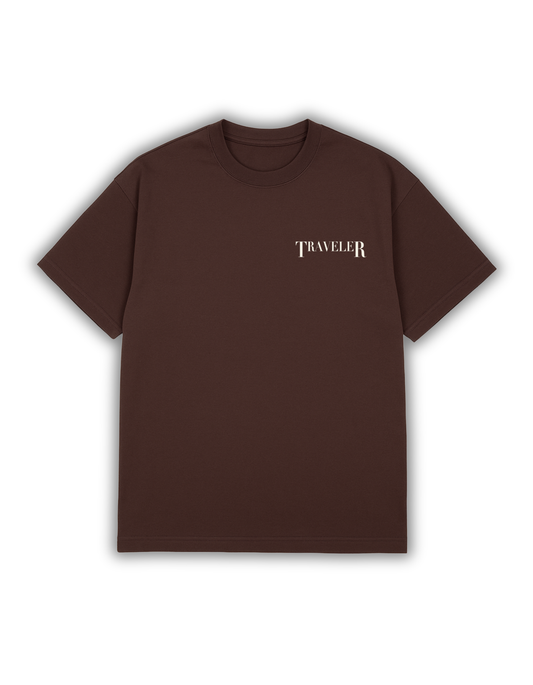 Traveler – Vintage Brown Oversized T-Shirt
