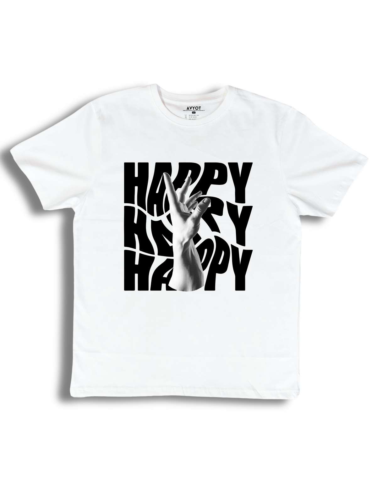 Printed Happy Hand Round Neck T-shirt